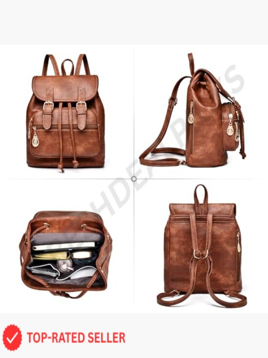 Mini Vegan Leather Backpack Purse Women Fashion Cute Small Travel Daypack main image 4